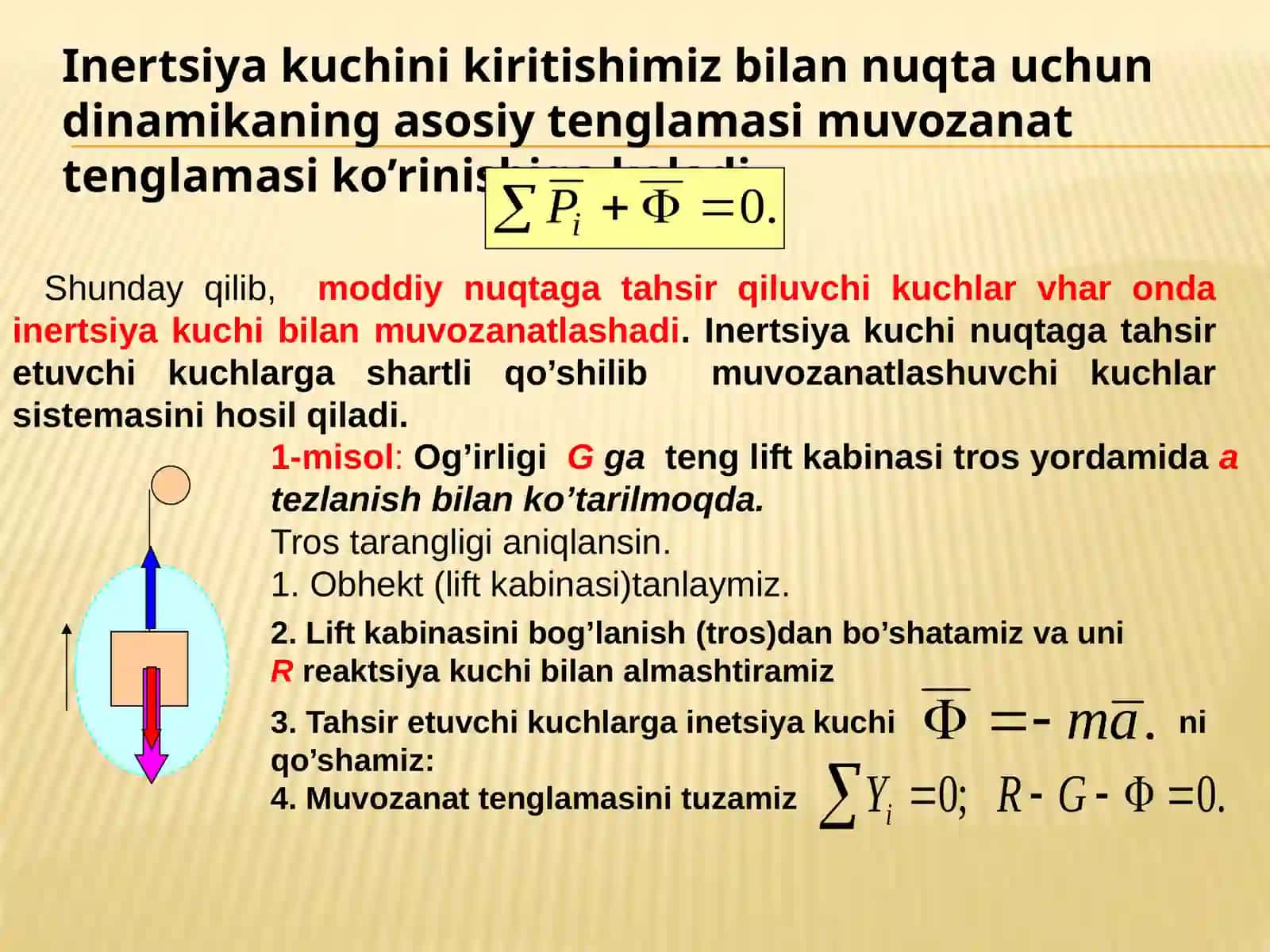 NUQTA VA MEXANIK SISTEMA UCHUN DALAMBER PRINSIPI 3