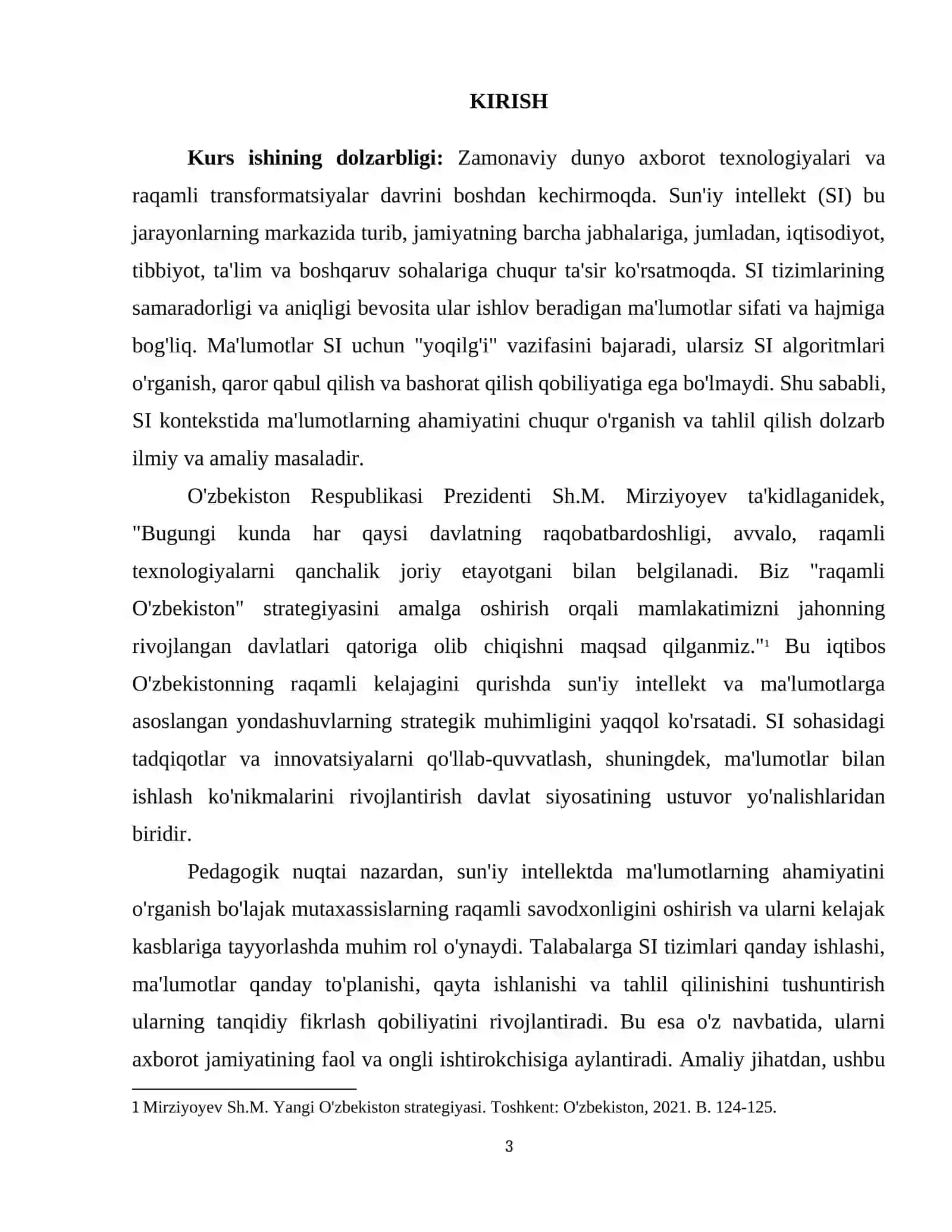 SUN'IY INTELLEKT ASOSLARI KURS ISHI 3