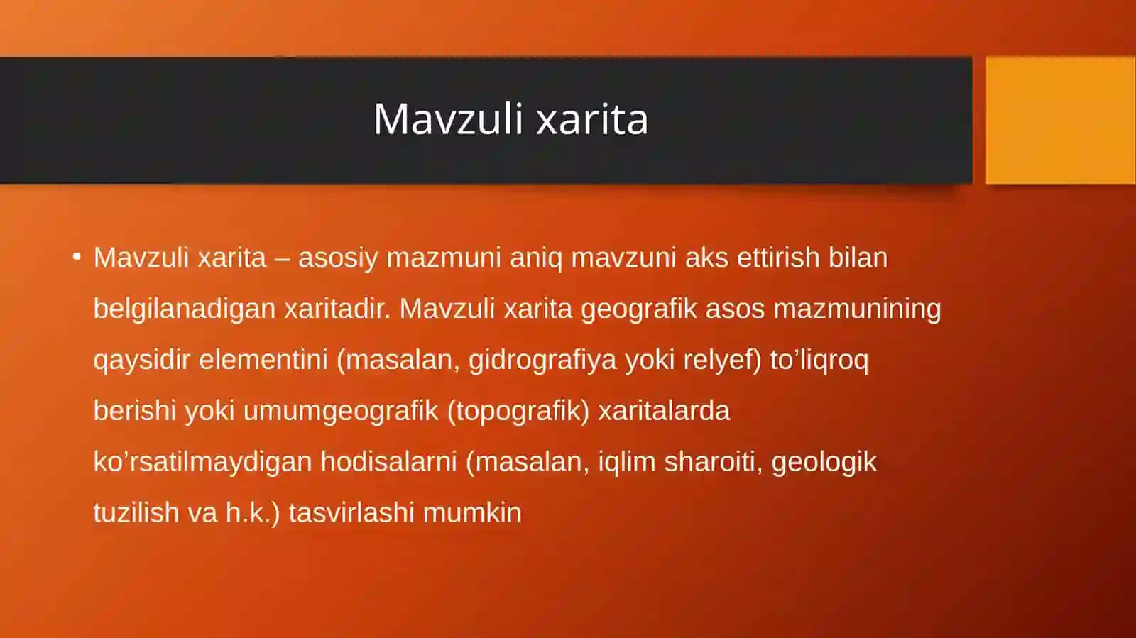 Mavzuli va maxsus kartalarni loyihalash. Kartalarni  loyihalashning guruxlari 3