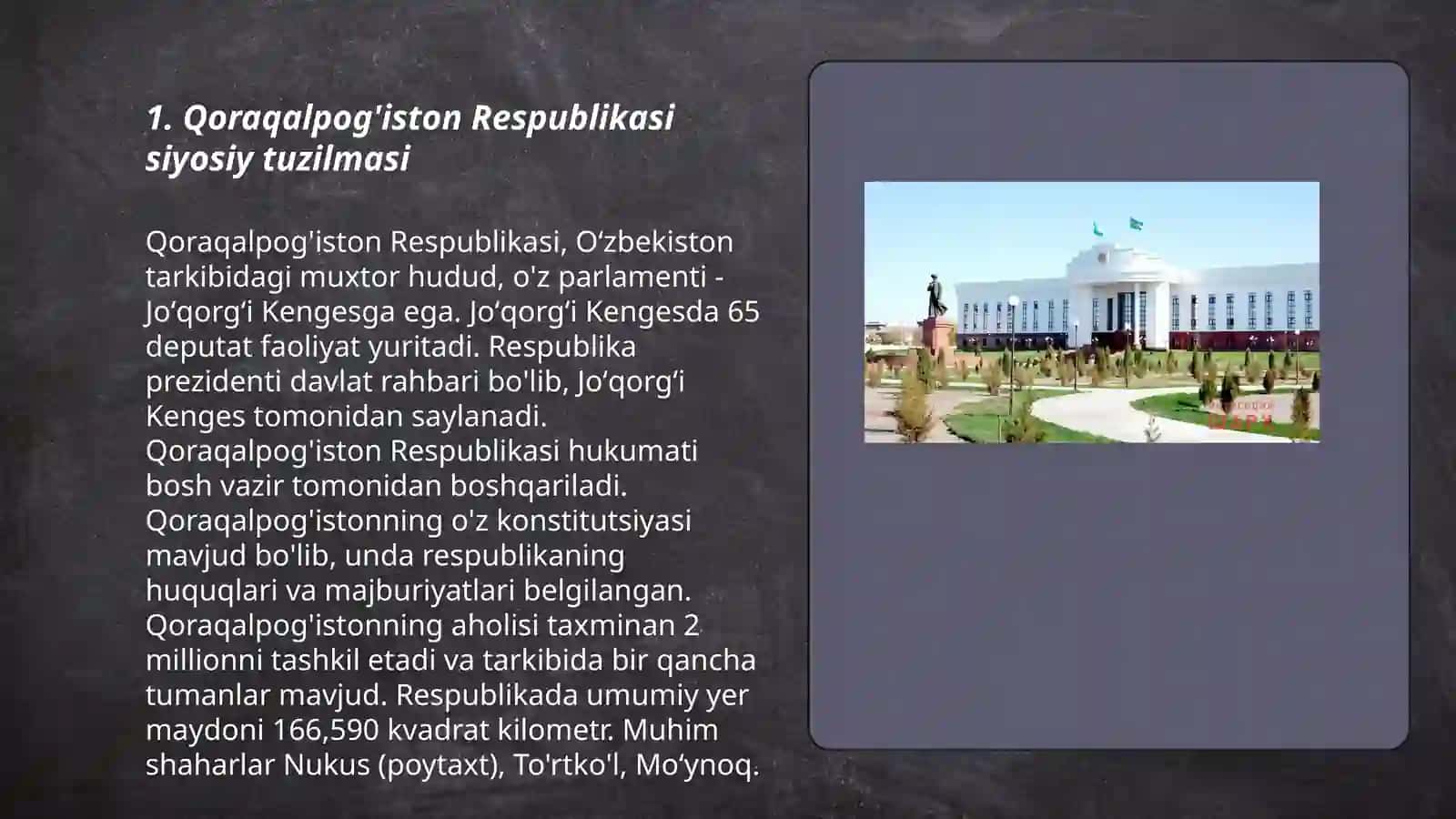 Qoraqalpogʻiston Respublikasi: Mustaqillik yillarida 3