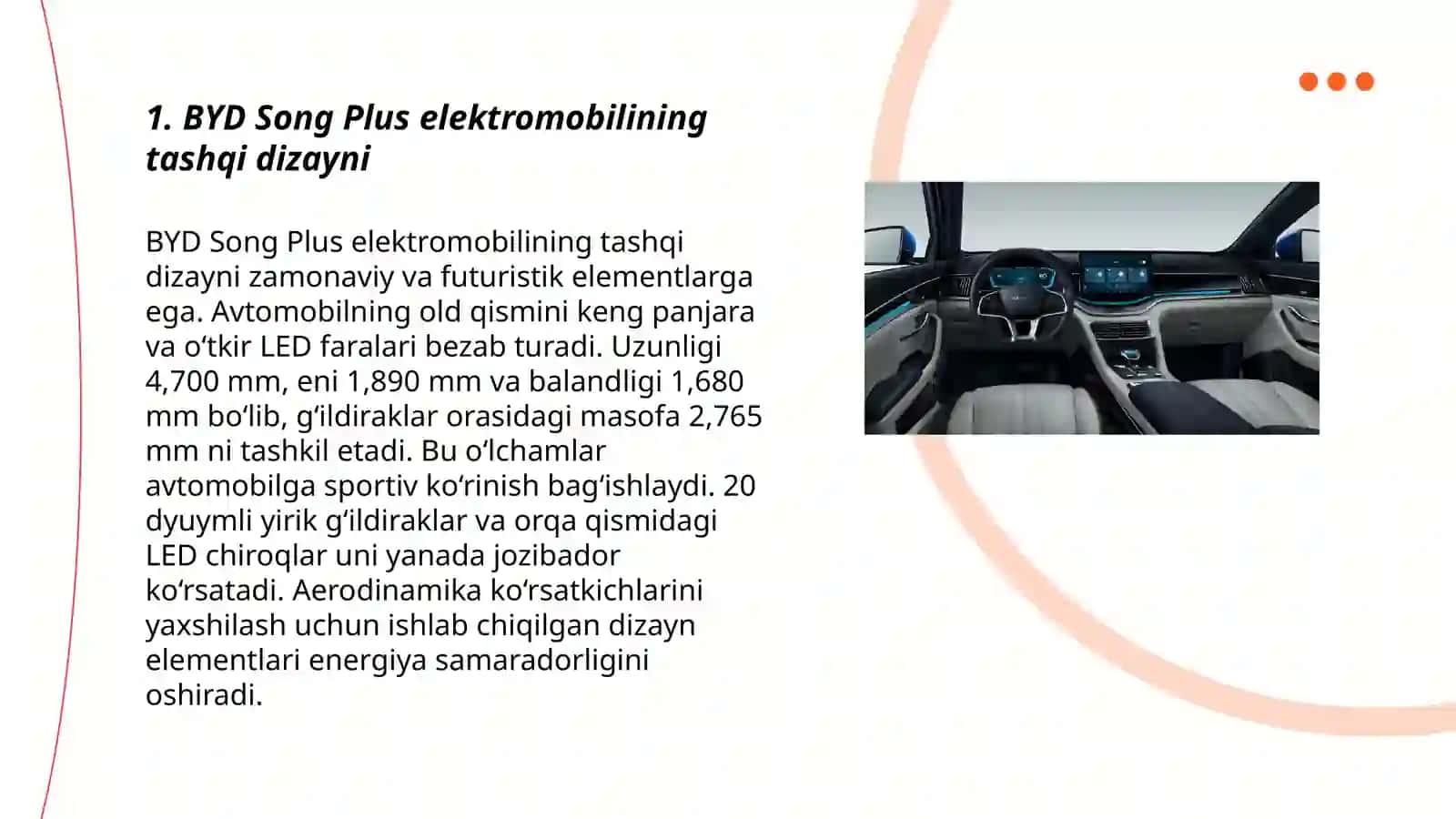 BYD Song plus elektromobili xarakteristikalari 3