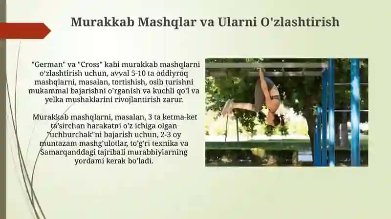 Murakkab Mashqlar va Ularni O'zlashtirish 3