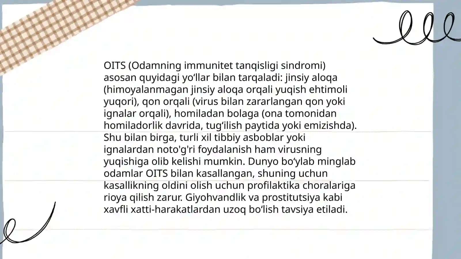OITS ni oldini olish 3