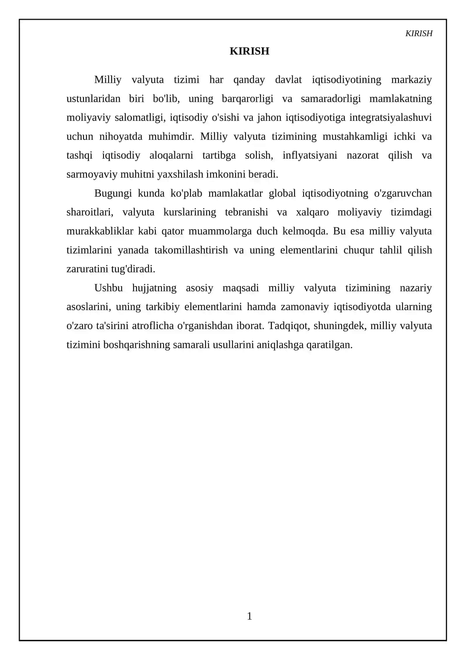 Milliy valyuta tizimi va uning elementlari 3