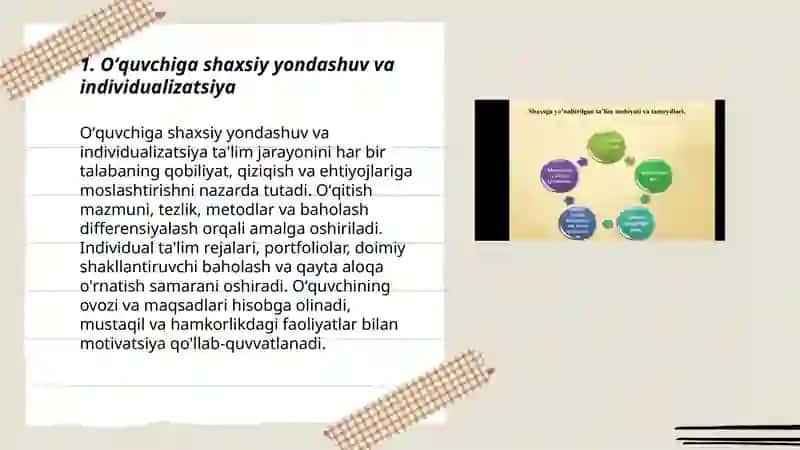 Shaxsga yo'naltirilgan ta'limning asosiy tamoyillari 3