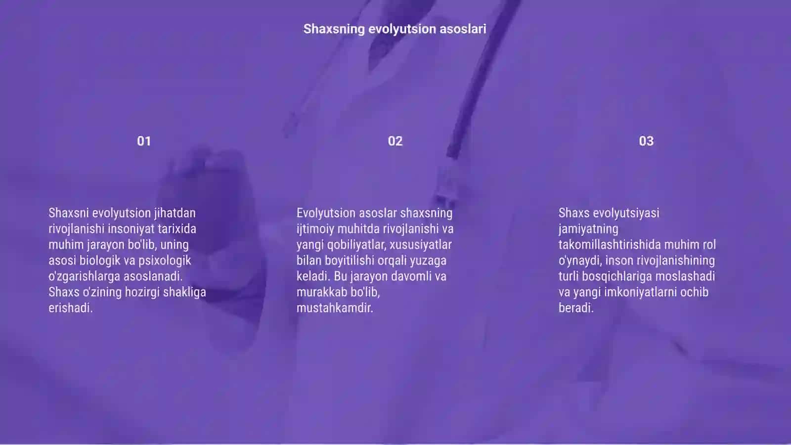 Shaxsni evolyutsion jihatdan rivojlanishi 3