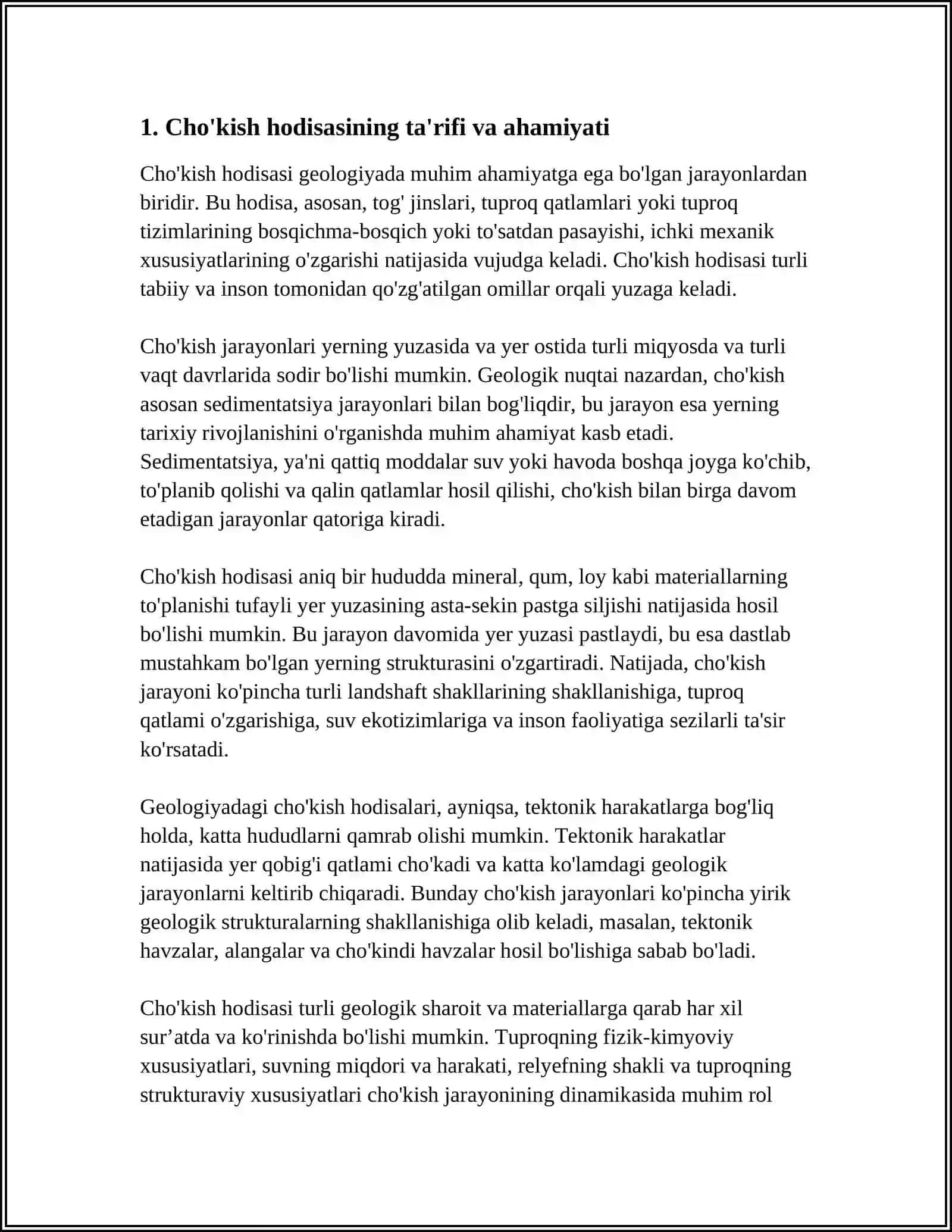GEOLOGIYADA: CHO'KISH HODISASI 3
