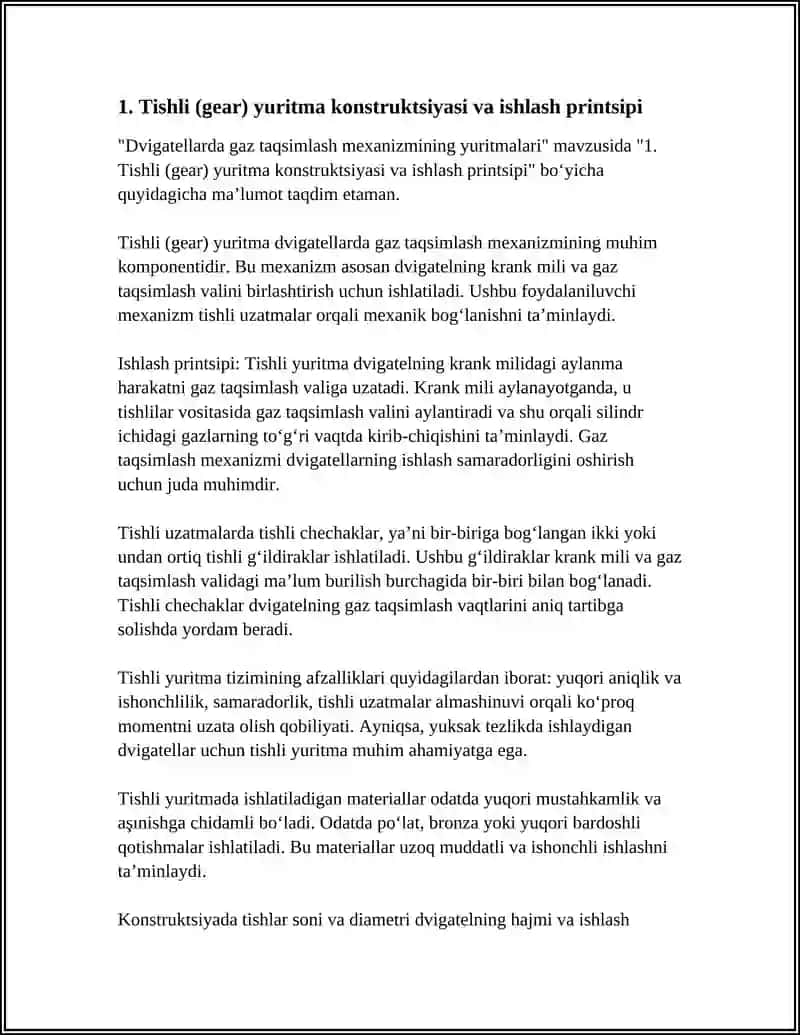 DVIGATELLARDA GAZ TAQSIMLASH MEXANIZMINING YURITMALARI 3