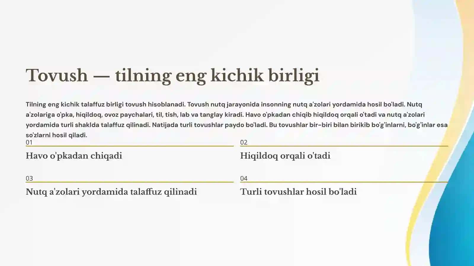 Fonetika va tovushlar tizimi 3
