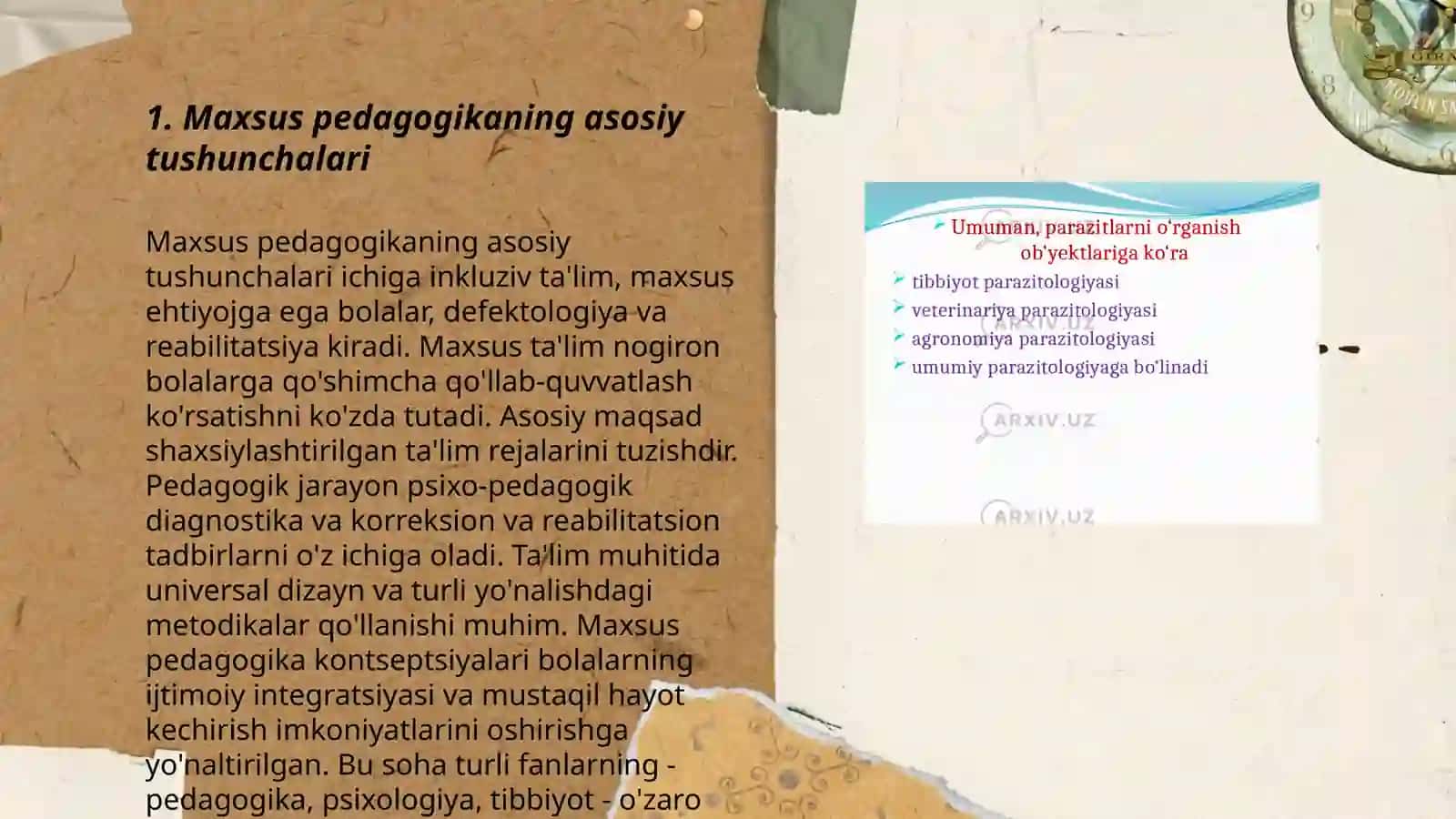 Maxsus pedagogikaning klinik asoslari fanining maqsad va vazifalari 3