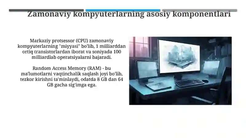 Zamonaviy kompiturlar va ularning xekturasi 3
