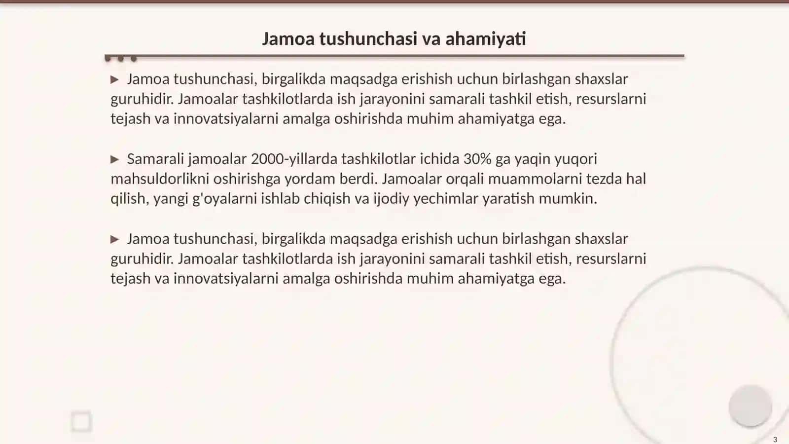 Tashkilotlarda samarali jamoa (team)ni shakllantirish 3