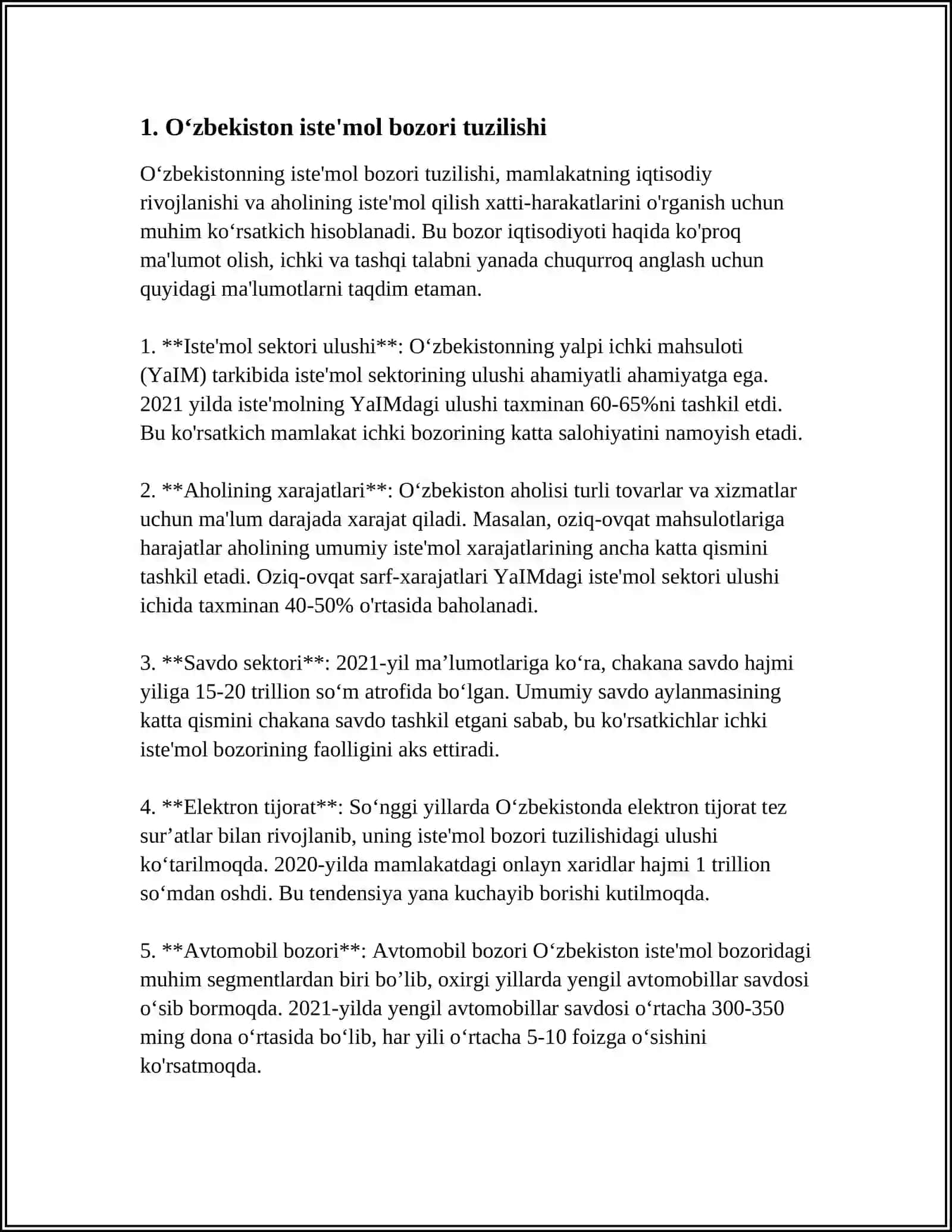 OʻZBEKISTON RESPUBLIKASIDA ISTEʼMOL VA JAMGʻARISH JARAYONLARINI HUSUSIYATLARI 3