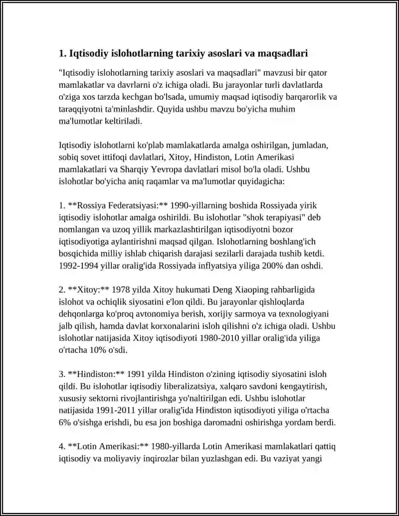 Iqtisodiy islohotlarning tarixiy asoslari va maqsadlari 3