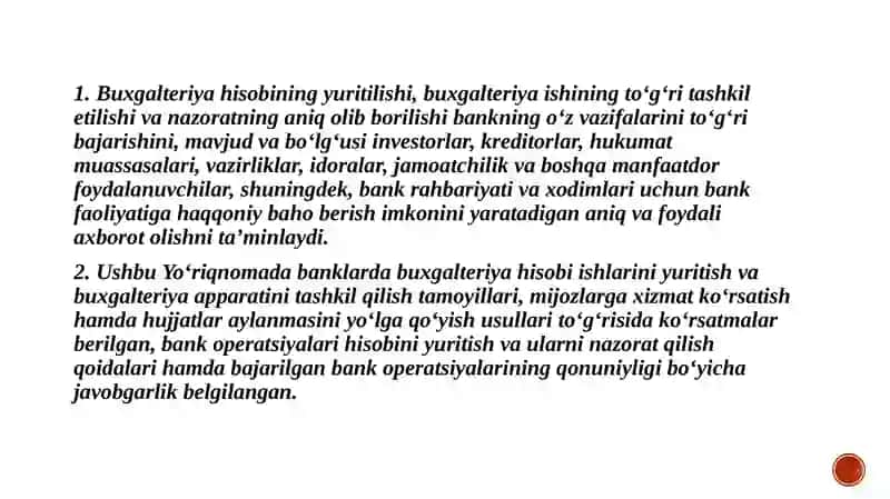 Bank mijoz dasturi u orqali operatsiyalar tashkil etilishi va hisobga olinishi 3