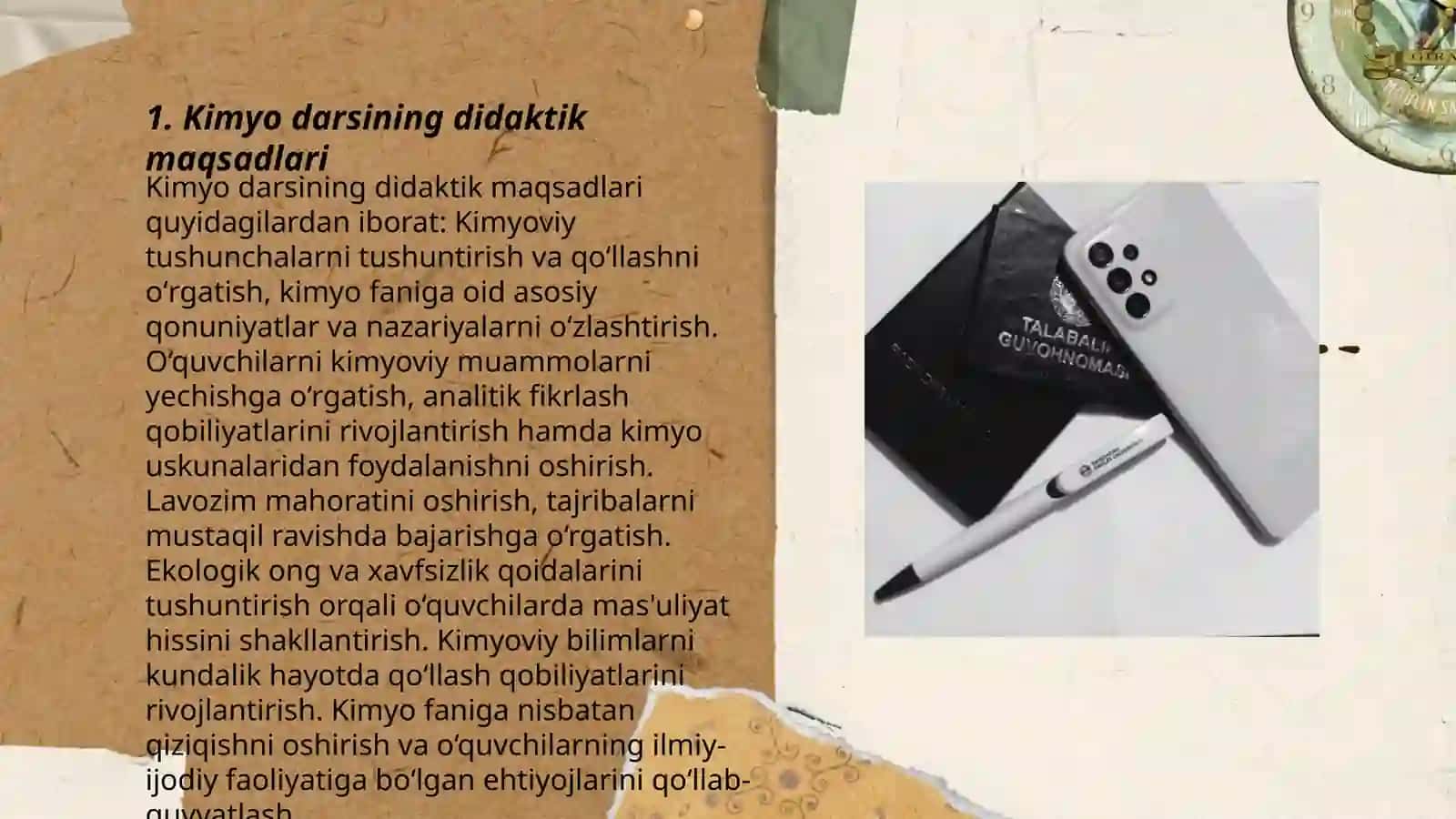 Kimyo õqitishning bosh tashkiliy shakli 3