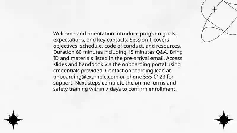 Orientation Program 3