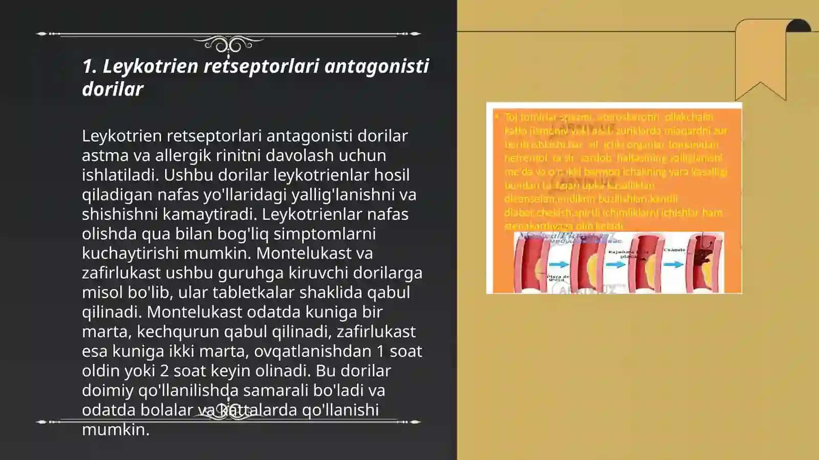 Leykotrien retseptorlariga ta'sir etuvchi dori vositalari 3