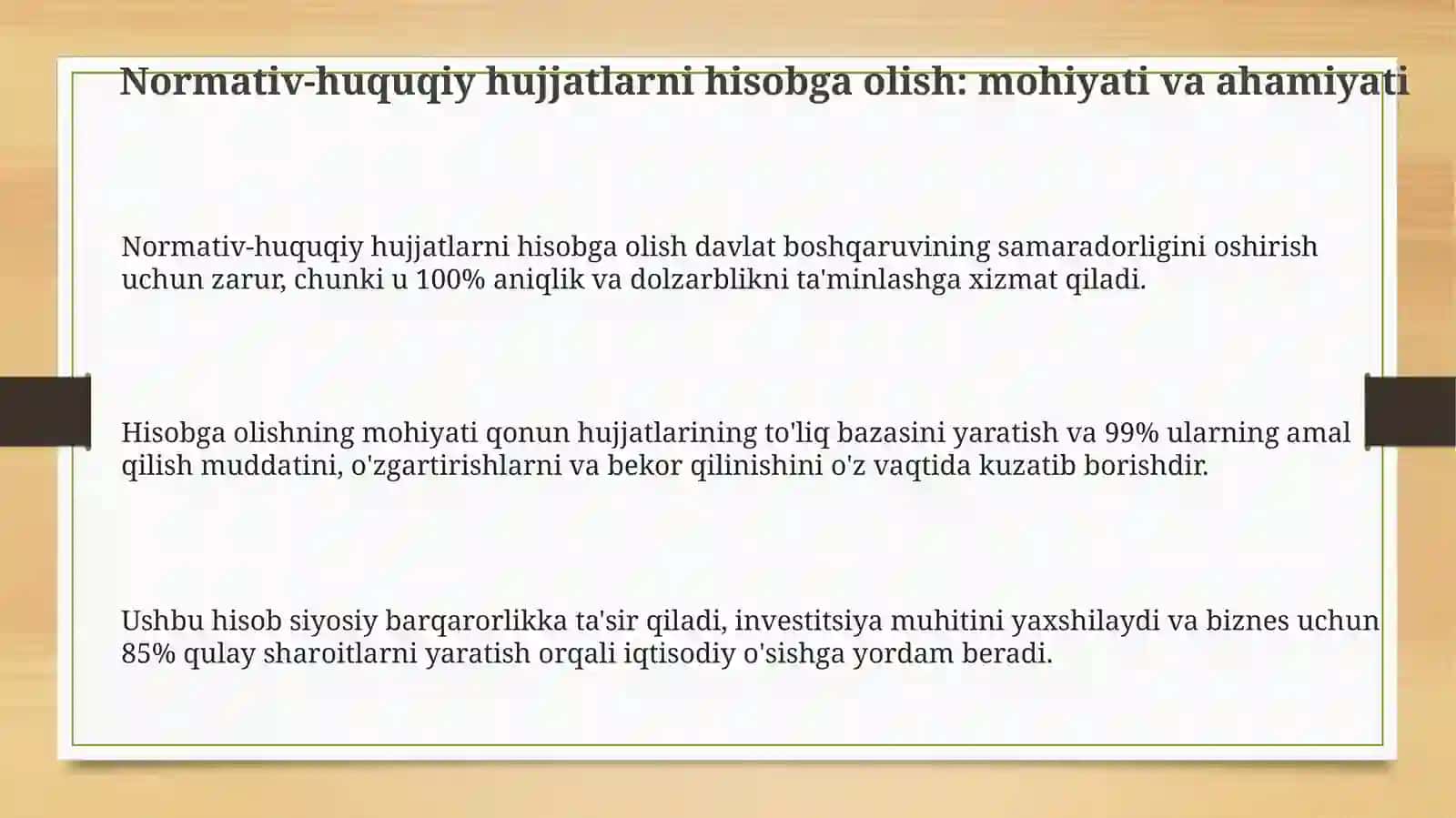 Normativ-huquqiy hujjatlarning hisobini yuritish 3