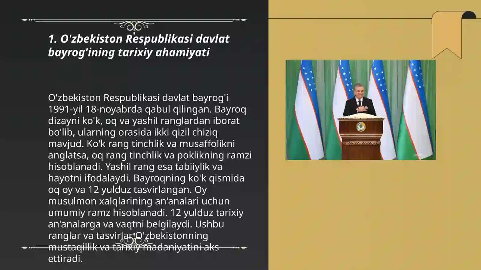 O'zbekiston Respublikasi davlat bayrog‘ining 33 yilligi 3