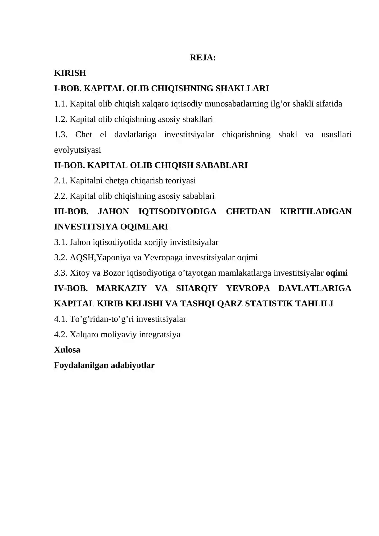 KAPITAL OQIMI. KAPITAL BOZORI 3