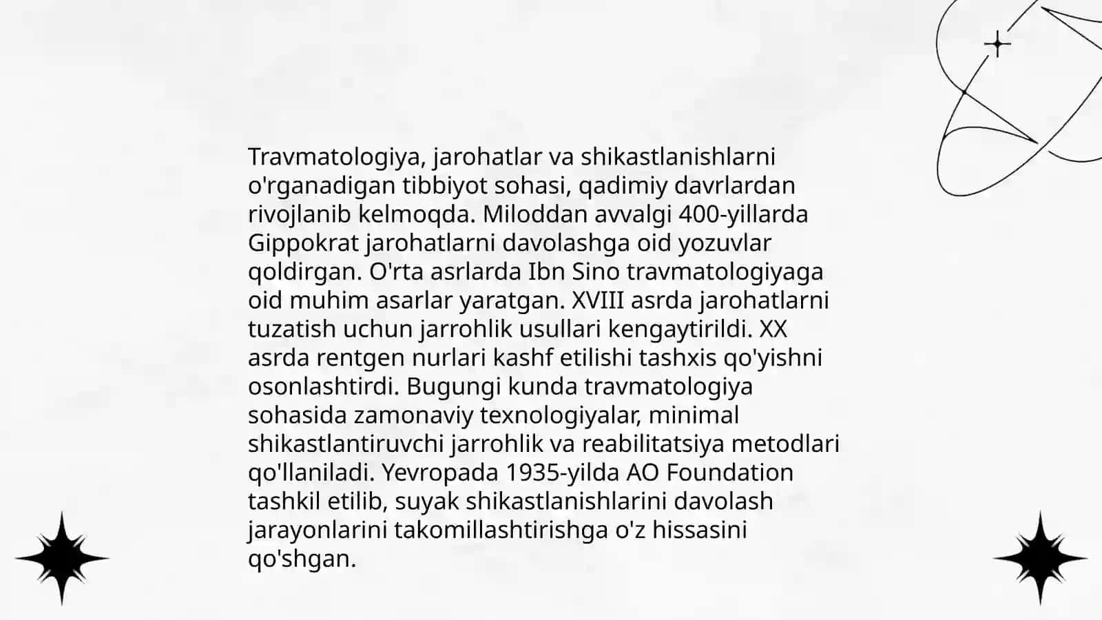 Travmatologik kasalliklar haqida tushuncha 3