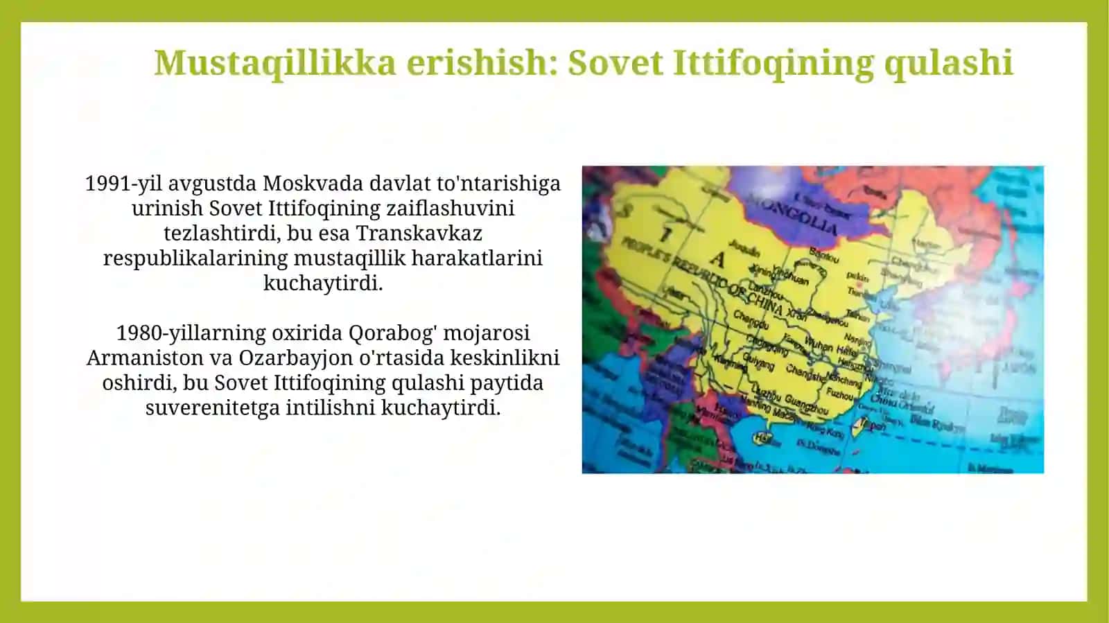 Mustaqillikka erishish: Sovet Ittifoqining qulashi 3