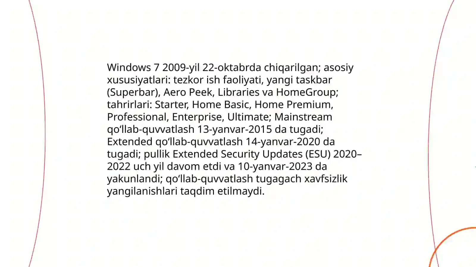 Windows 7, 8, 10, 11 tizimlar va ulardagi yangi o'zgarishlar 3