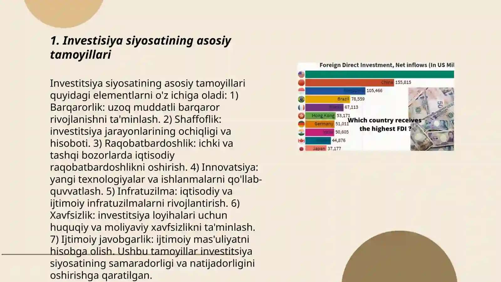 Investisiya siyosatining asosiy tamoyillari 3