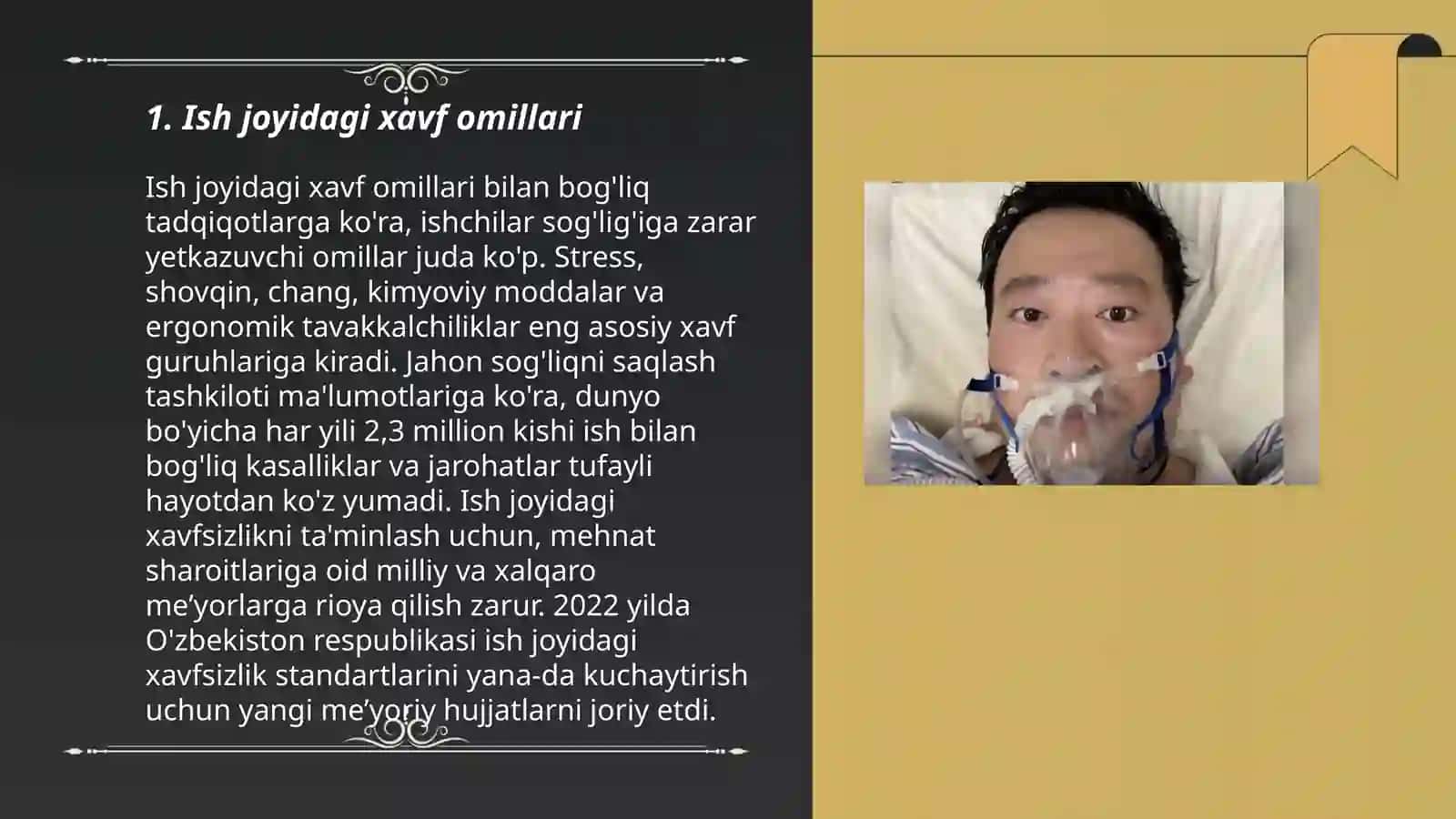 Ishlab chiqarishga oid zararlar kasb kasalliklari 3