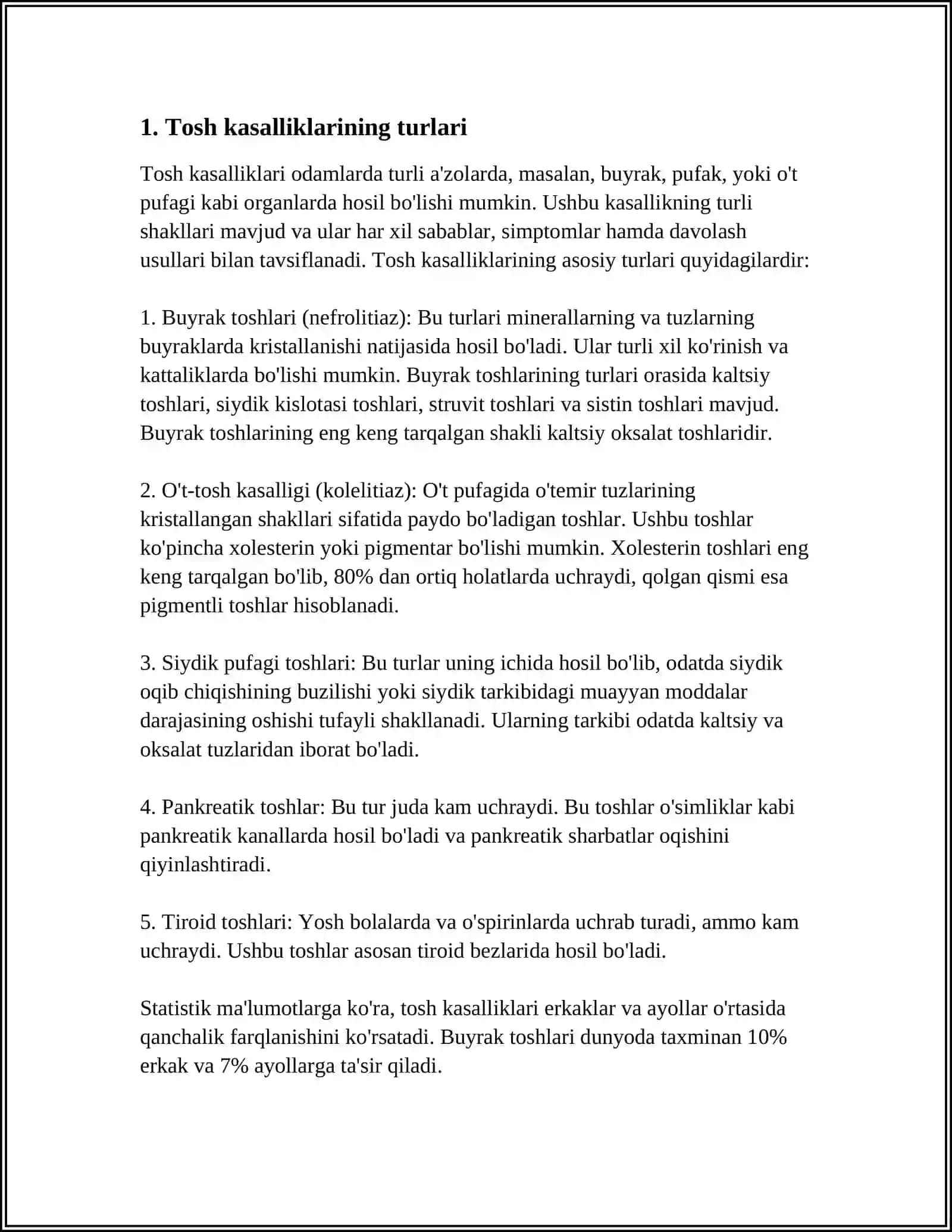 TOSH KASALLIKLARI 3