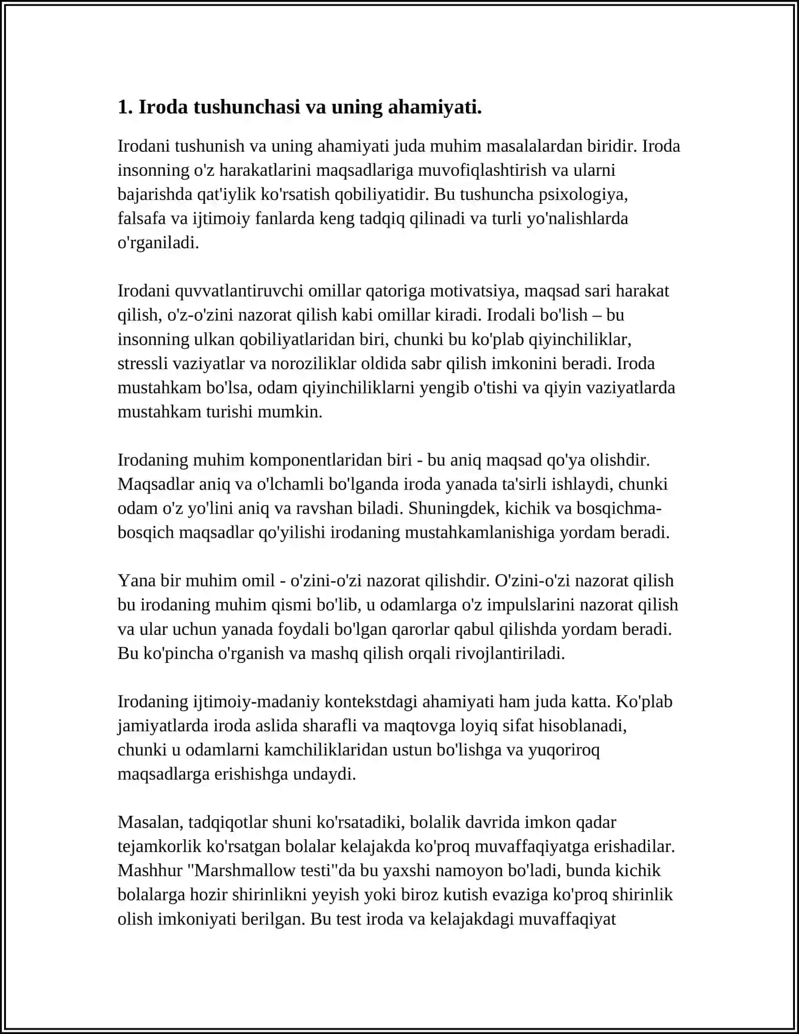 IRODA HAQIDA NAZARIYALAR. IRODA BOSQICHLARI VA SIFATLARI 3