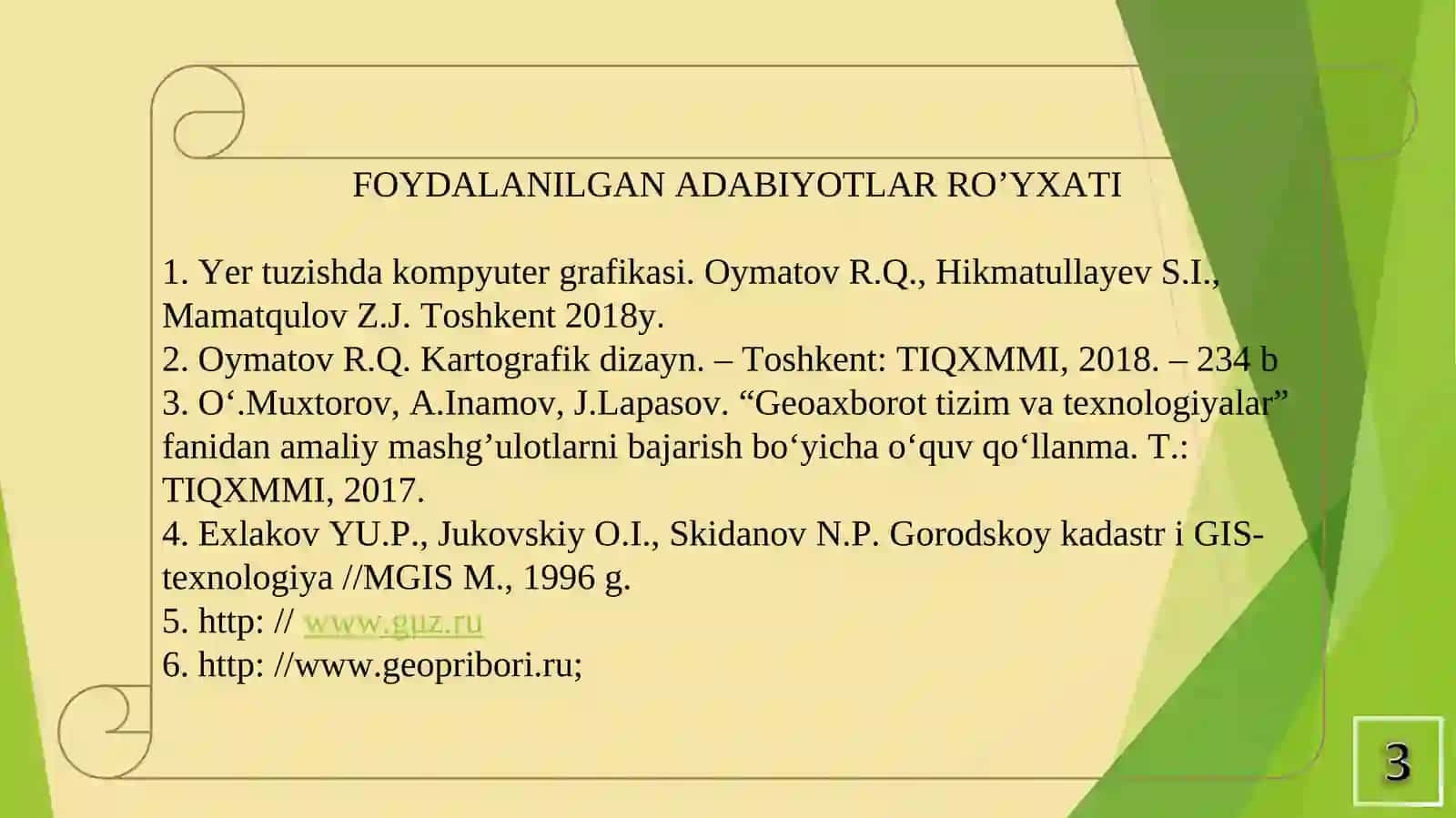 Yer tuzishda kompyuter grafikasi 3