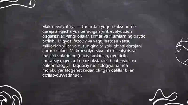 Makroevolyutsiya tushunchasi va makroevolyutsiyani tasdiqlovchi dalillar 3