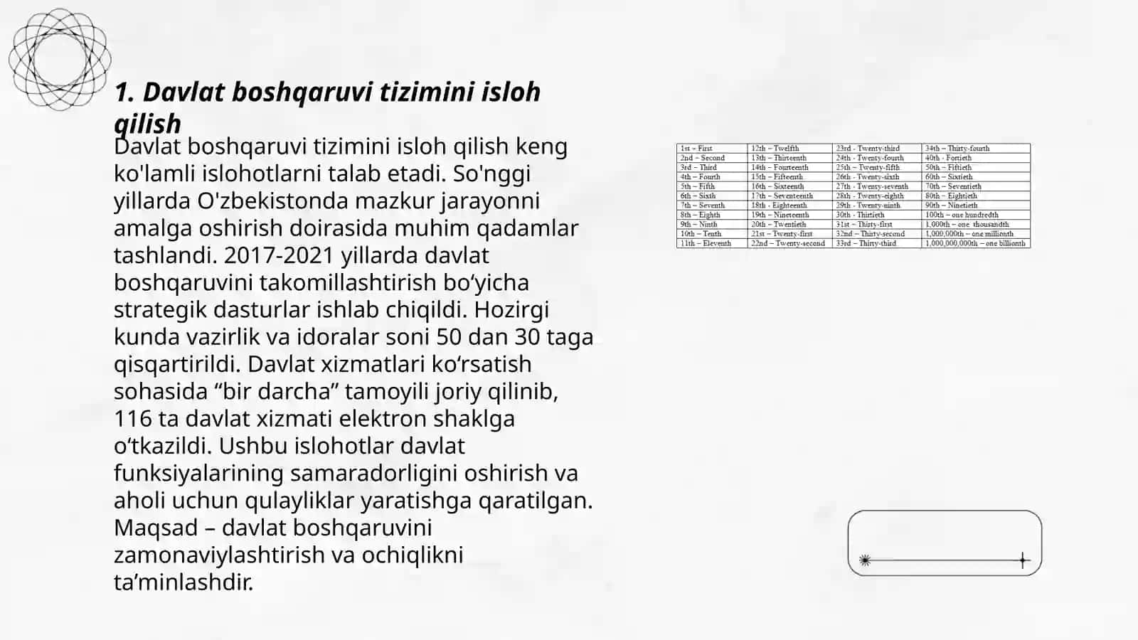 Mustaqillik yillarida davlat boshqaruvi tizimida amalga oshirilgan islohotlar 3
