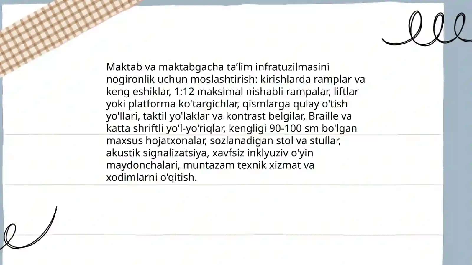 Alohida yordamga muhtoj bolani samarali inklyuziyasi uchun tashqi sharoitlar 3