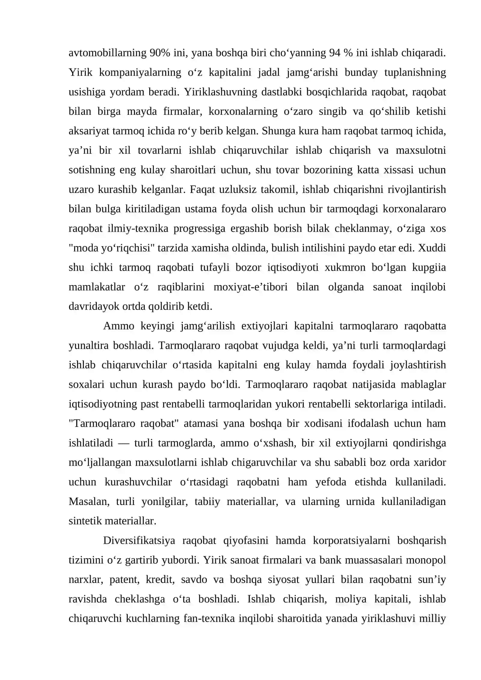 Jaxon moliyaviy-iqtisodiy inqirozi sharoitida raqobat va uning turlari 3