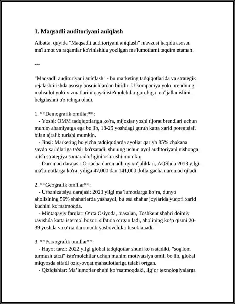 IITIMOIY TARMOQLARDA MARKETING STRATEGIYALARINI ISHLAB CHIQISH 3