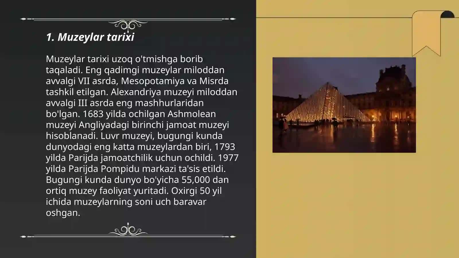 Muzeylar tarixi 3