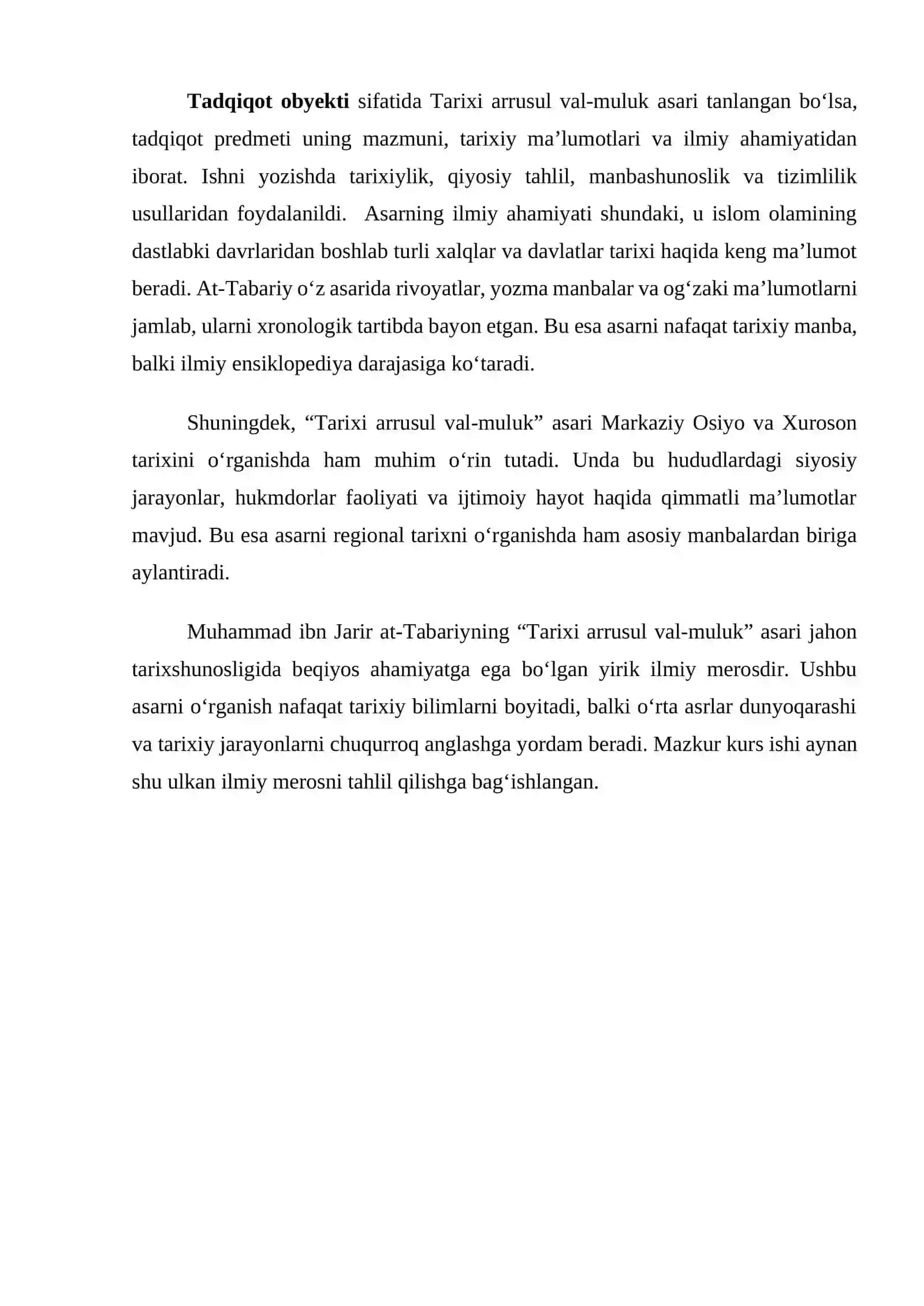 MUHAMMAD JARIR AT-TABARIY VA UNING ILMIY MEROSI 3