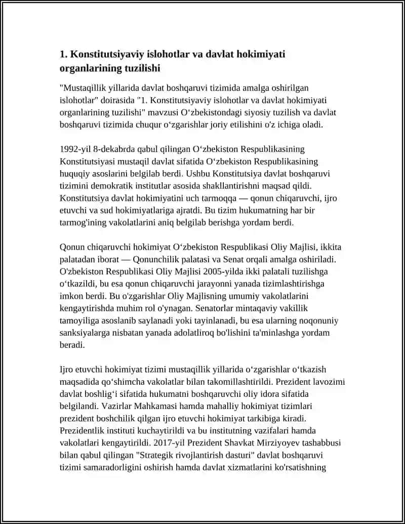 Konstitutsiyaviy islohotlar va davlat hokimiyati organlarining tuzilishi 3