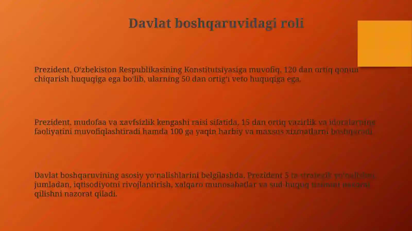 Prezidentning vakolatlari 3