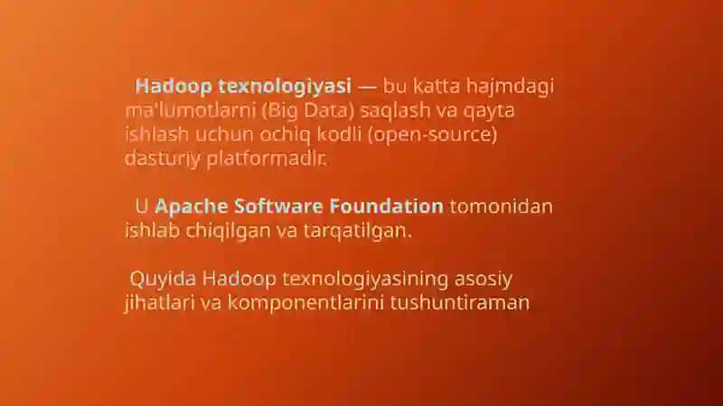 Hadoop Texnologiyasi Haqida Taqdimot 3