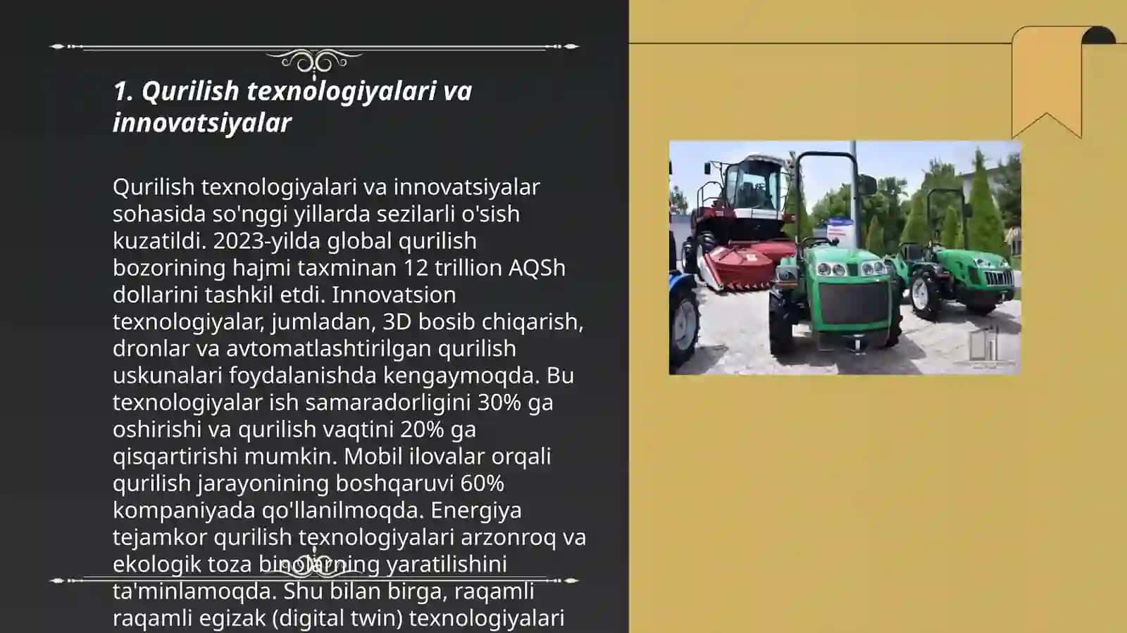 Qurilishda fan-texnika taraqqiyoti va uning iqtisodiy samaradorligi 3