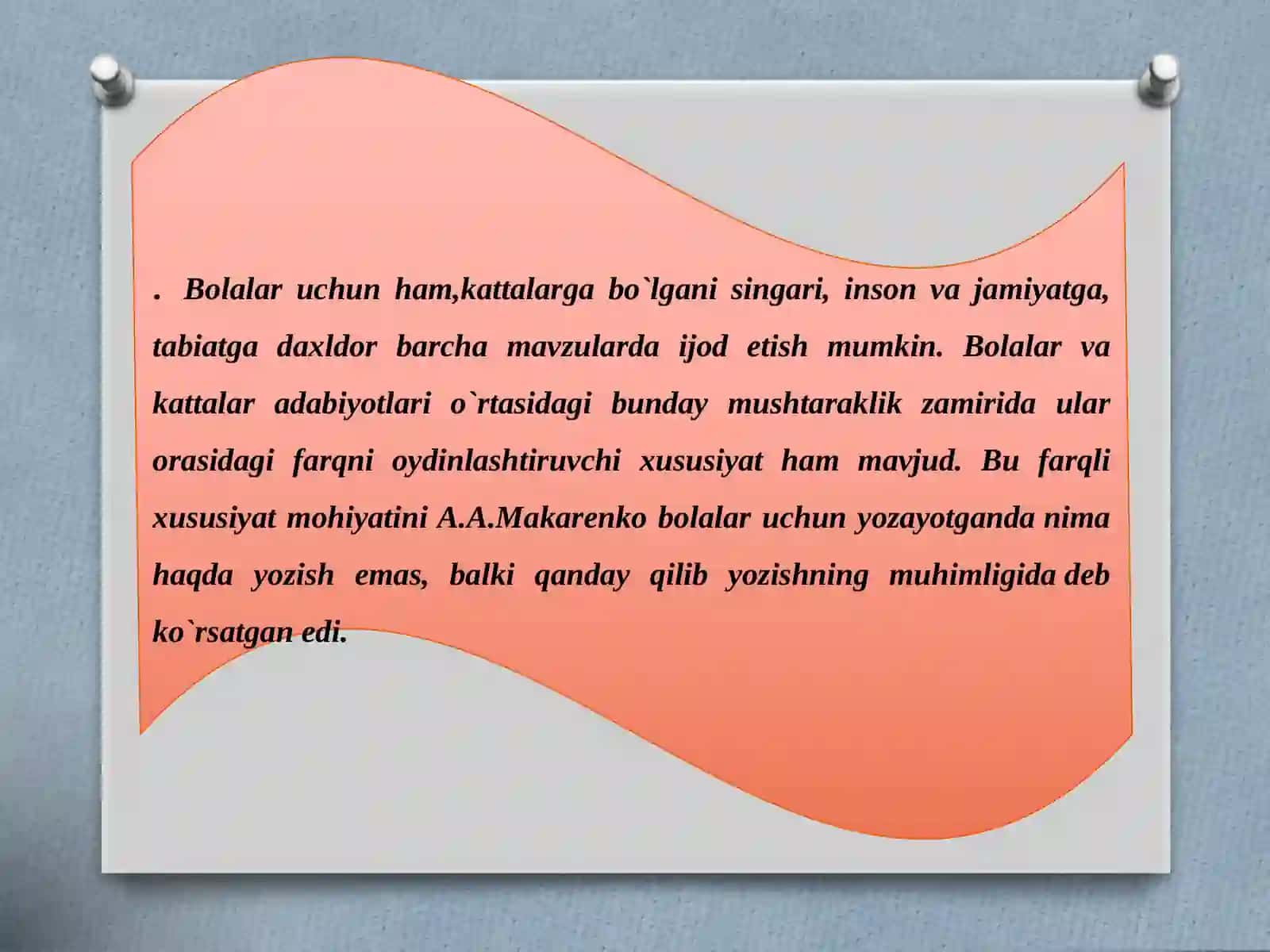 BOLALAR ADABIYOTINING O`ZIGA XOS XUSUSIYATKARI 3
