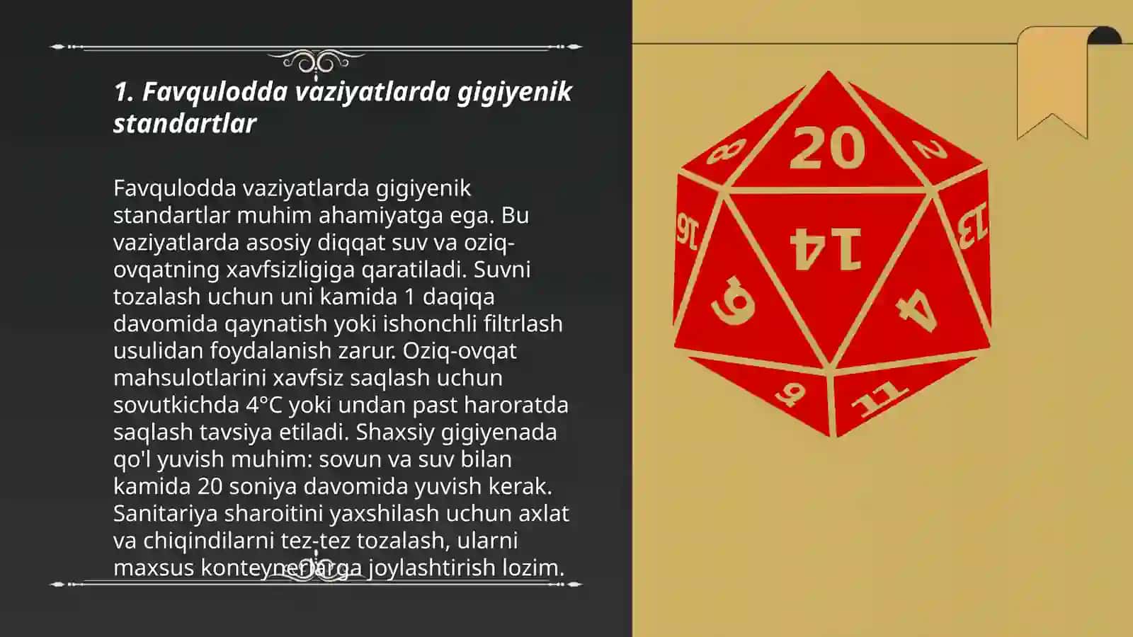Favqulotda vaziyatlar va halokatlarda gigiyenik jihatalarni o'rganish 3