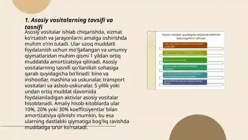 Asosiy vositalarning texnik holati tahlili 3