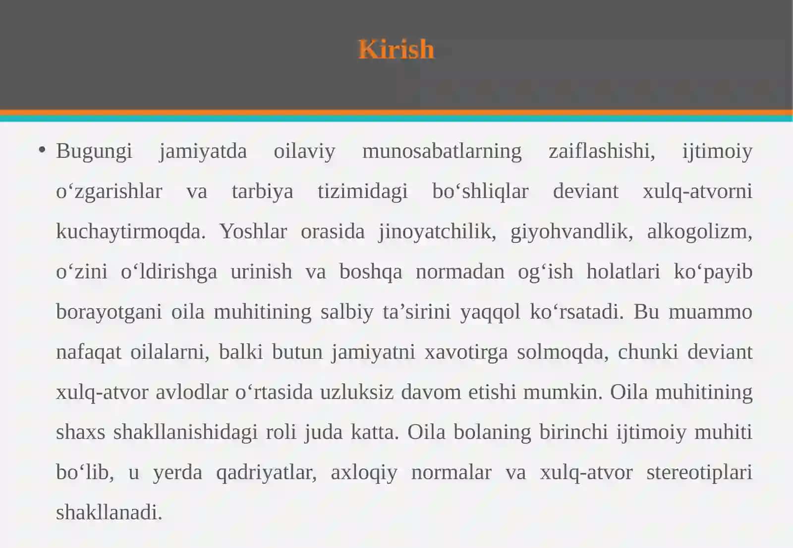 Oila va deviant xulq-atvor manbalari 3