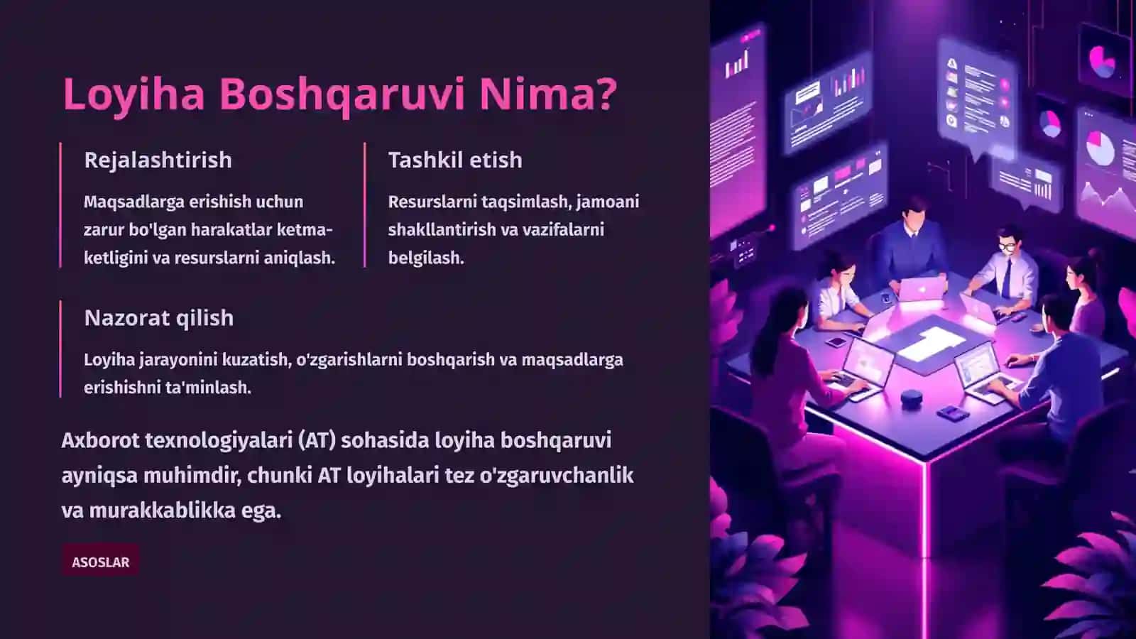 Loyiha Boshqaruvi: Konsepsiyadan Boshlashgacha 3
