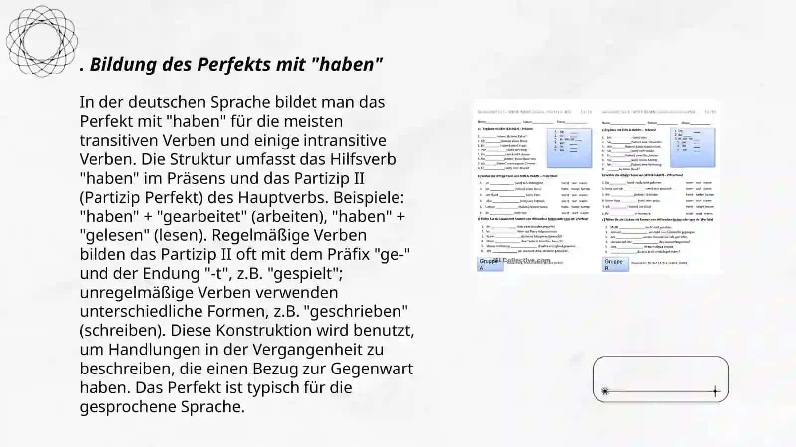 Perfekt mit haben 3